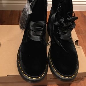 Velvet black doc martens size 7